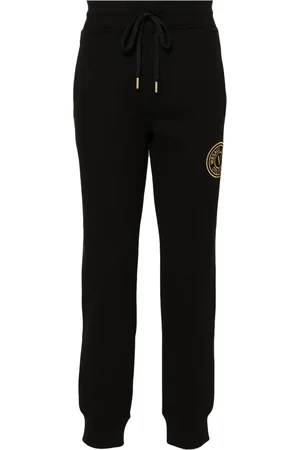 VERSACE Pants con logo bordado