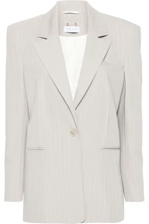 Patrizia Pepe Blazer con botones y rayas diplomáticas estampadas