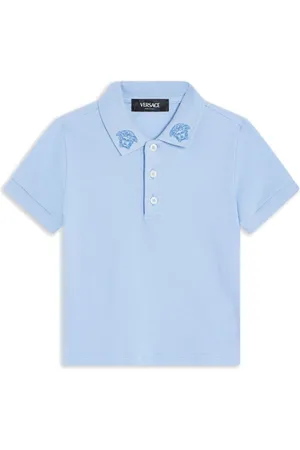 VERSACE Playera tipo polo con motivo Medusa Head