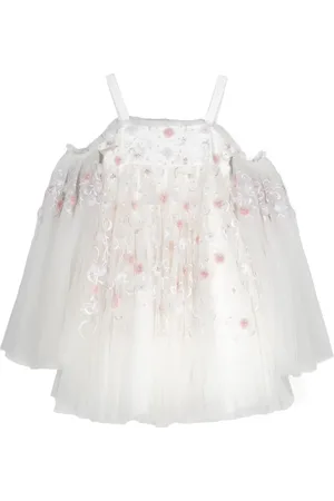 Maison Ava Vestido con tul bordado con mostacillas