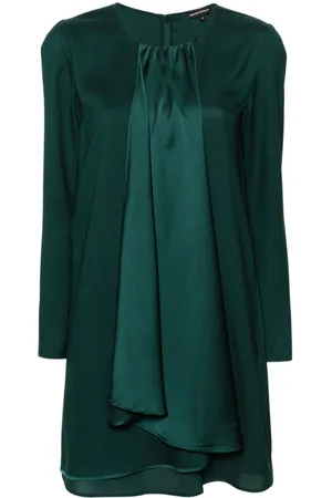 Emporio Armani Vestido satinado con detalle de volantes