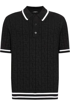 Balmain Playera tipo polo tejida con motivo 4G