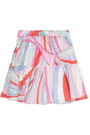 PUCCI Junior Falda acampanada con estampado Marmo