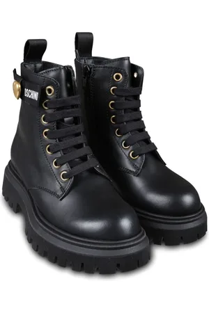 Moschino Botas militares con parche de corazón