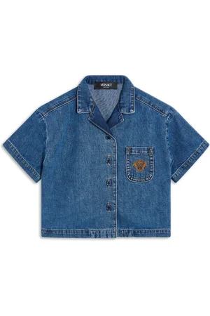 VERSACE Camisa de mezclilla con motivo Medusa Head