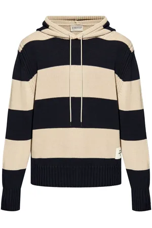 Moncler Hoodie tejida con motivo de rayas