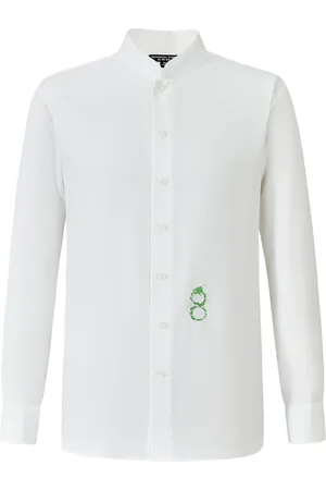 SHANGHAI TANG Camisa de popelina con dragón bordado