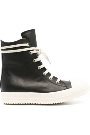 Rick Owens Tenis altos con puntera de goma