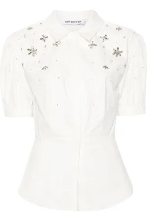 Self-Portrait Blusa con detalle de gemas