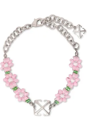 OFF-WHITE Pulsera Arrow con cuentas de flor