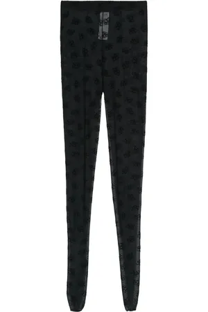 MACCAPANI Leggins de malla con tiro alto