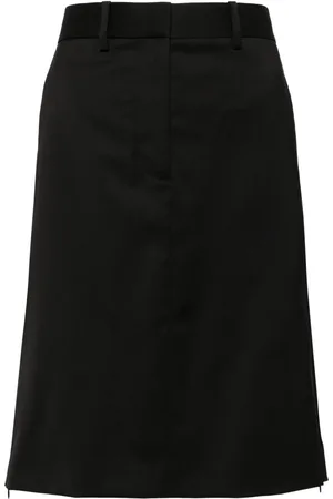Helmut Lang Falda con diseño recto