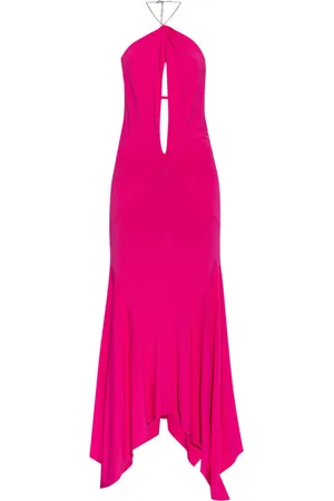 The Attico Vestido largo con cuello halter