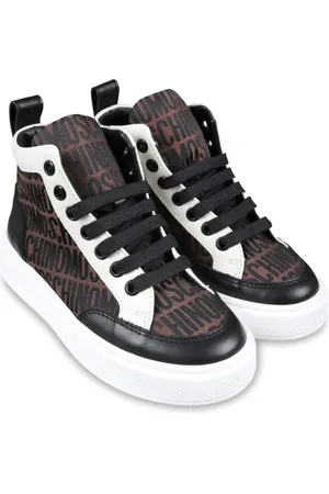 Moschino Tenis altos con logo en jacquard