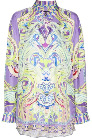 Camilla Camisa de seda con estampado abstracto