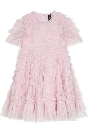 Needle & Thread Vestido de tul Verity con volantes