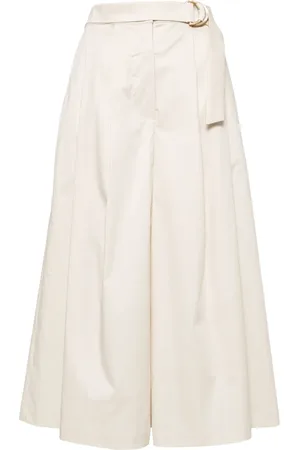 FEDELI Pantalones anchos con diseño capri