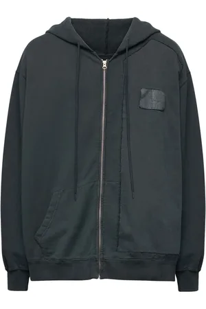 Maison Margiela Hoodie con diseño patchwork y cierre