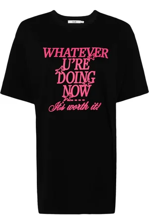 B+AB Playera con eslogan estampado