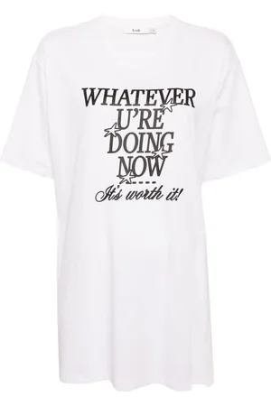 B+AB Playera con eslogan estampado