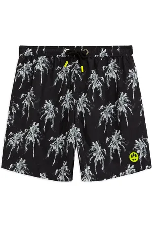 BARROW Shorts de playa con palmeras estampadas