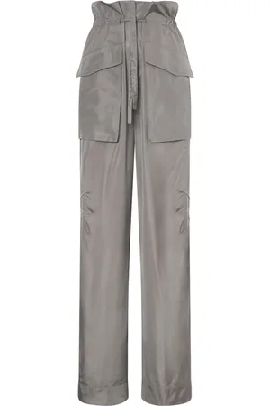 Alberta Ferretti Pantalones rectos con tiro alto