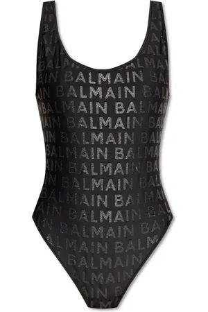 Balmain Traje de baño con logo estampado