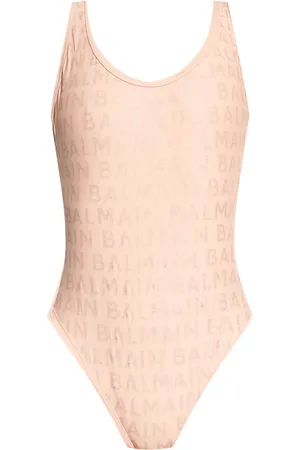 Balmain Traje de baño con logo estampado