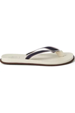 Brunello Cucinelli Flip flops con motivo de rayas