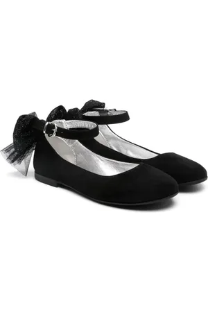 MONNALISA Flats de gamuza con detalle de moño