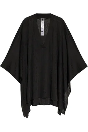 Balmain Vestido corto de playa con logo en jacquard