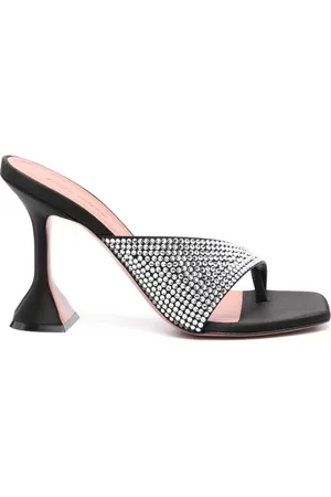 Amina Muaddi Mules Shiona con tacón 95mm