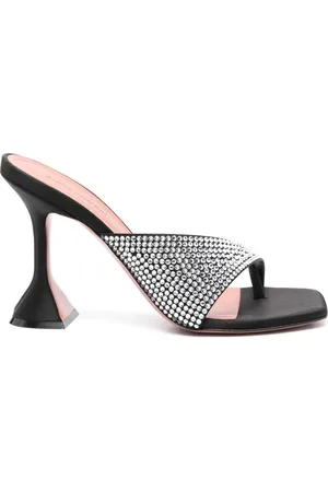 Amina Muaddi Mules Shiona con tacón 95mm