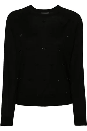 Emporio Armani Suéter de lana con detalles de strass