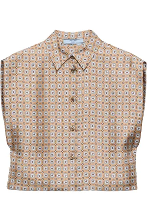 Prada Camisa de seda con estampado floral