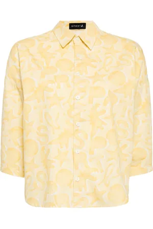 AGNÈS B. Camisa con mangas tres cuartos y logo estampado