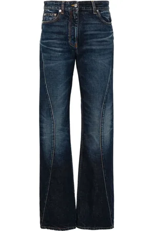 Salvatore Ferragamo Jeans rectos con efecto desgastado