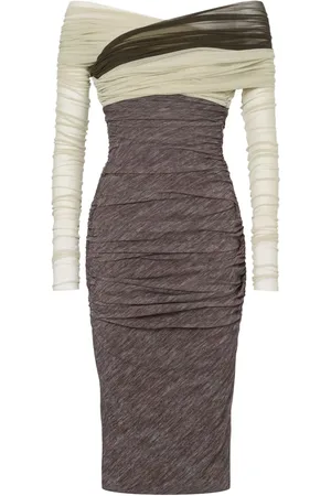 Serafini Vestido midi con hombros descubiertos