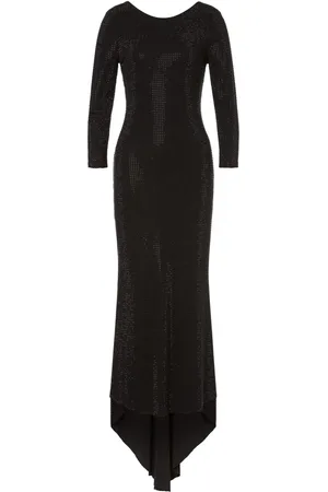 Serafini Vestido largo con detalles de strass