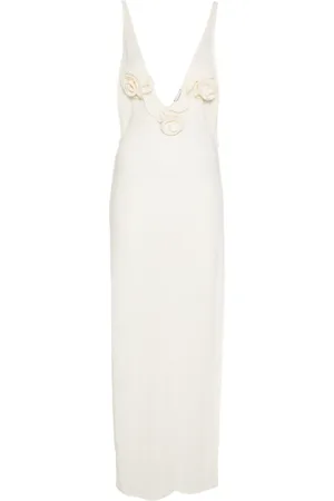 MAGDA BUTRYM Vestido largo con aplique floral