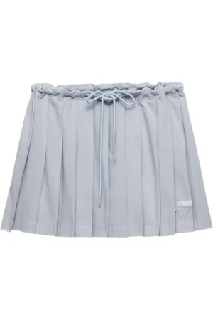 Prada Falda corta de piqué con diseño plisado