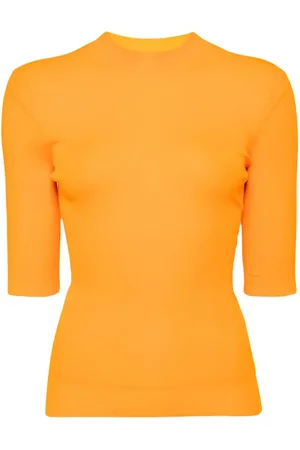 ENFÖLD Top tejido de canalé con cuello falso