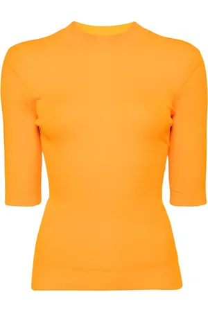 ENFÖLD Top tejido de canalé con cuello falso