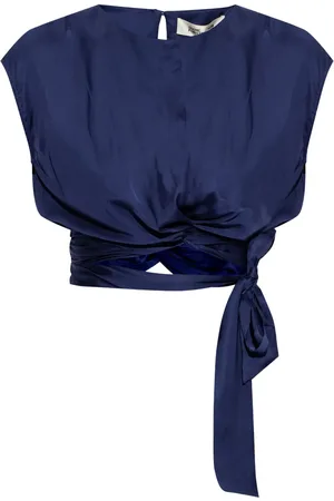 Diane von Furstenberg Top corto con detalle de nudo