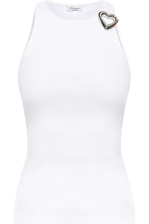 BLUMARINE Camiseta con detalles de strass