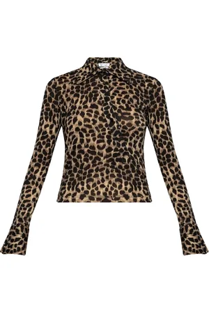 BLUMARINE Top con estampado de leopardo