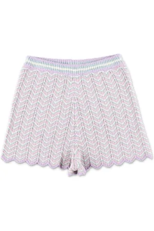 ZIMMERMANN Shorts tejidos con rayas estampas