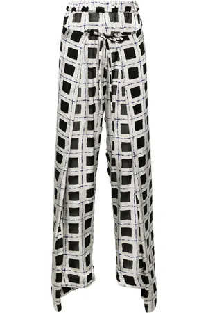 HENRIK VIBSKOV Pantalones rectos con cuadros estampados