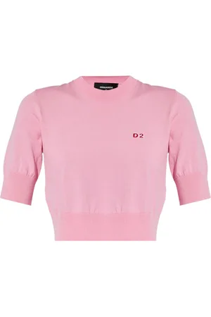 Dsquared2 Top tejido corto con aplique del logo