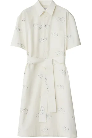 Burberry Vestido con estampado de cisne